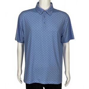 Rorie Whelan Golf Light Blue White Square Polo Shirt‎